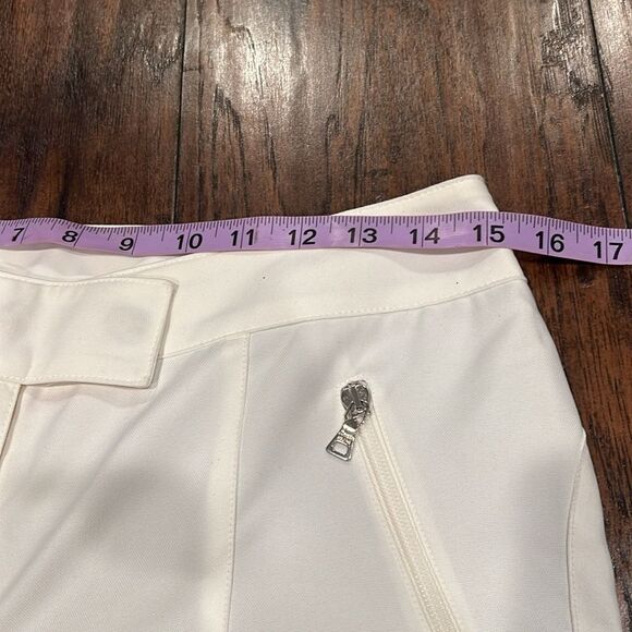 NWT Prada white pants zip pockets up front with Teflon fabric protector size 30 - Picture 10 of 13